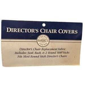 Directors Chair Replacement Covers Green Fabric Set Includes Seat Back & 2 Round